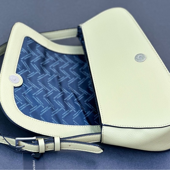 French Connection - Alva Pebbled Faux Leather Angled Shoulder Bag - Picture 11 of 15